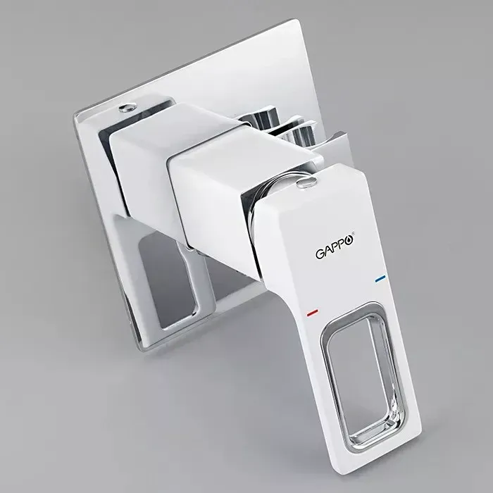 Гігієнічний душ прихованого монтажу GAPPO G7217-8 білий/хром Київ - фото 3