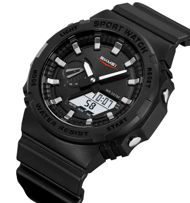 Мужские наручные часы Skmei 2351 (Черный с белым) Винница - изображение 3