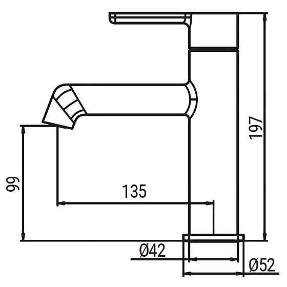 Черный смеситель для умывальника Koer KB-10029-05 (KR5487) Харьков