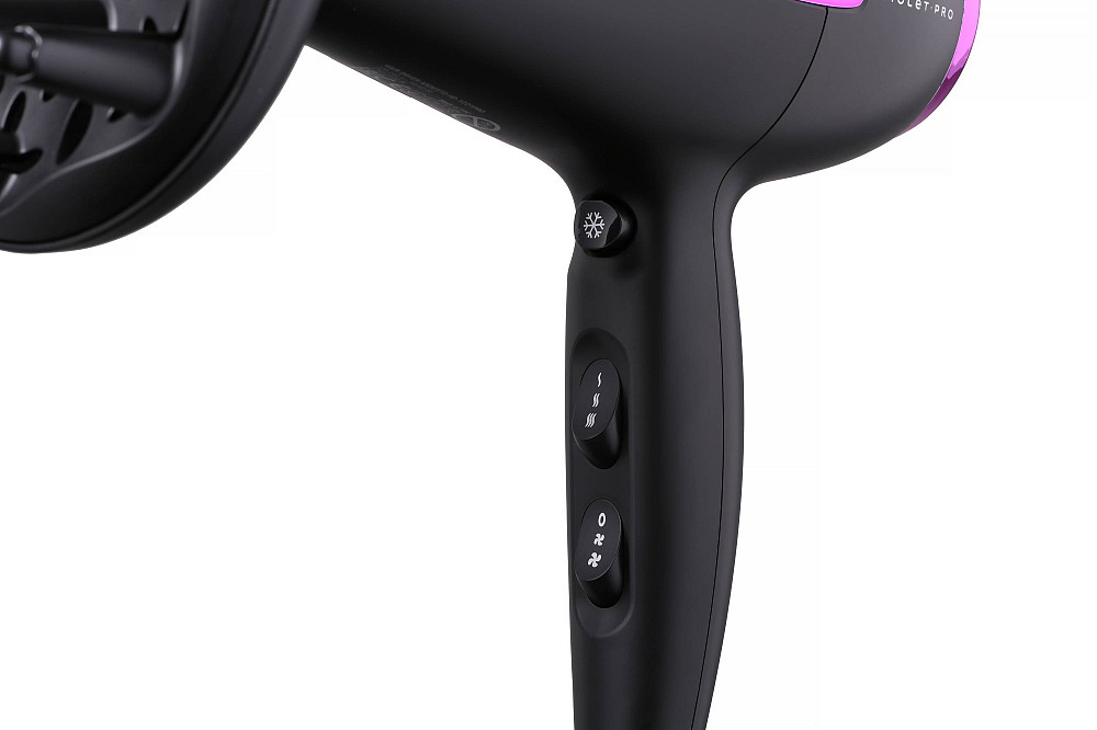 Фен ARDESTO Violet PRO HD-Y221PRO ,1750-2100Вт, 2 швидкості, 3 темп.режими, дифузор, чорний Київ - фото 12