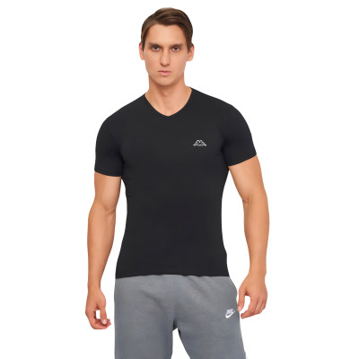 Футболка Kappa T-shirt Mezza Manica Scollo V K1316 Nero чорний XL (8052394816714) Винница - изображение 1