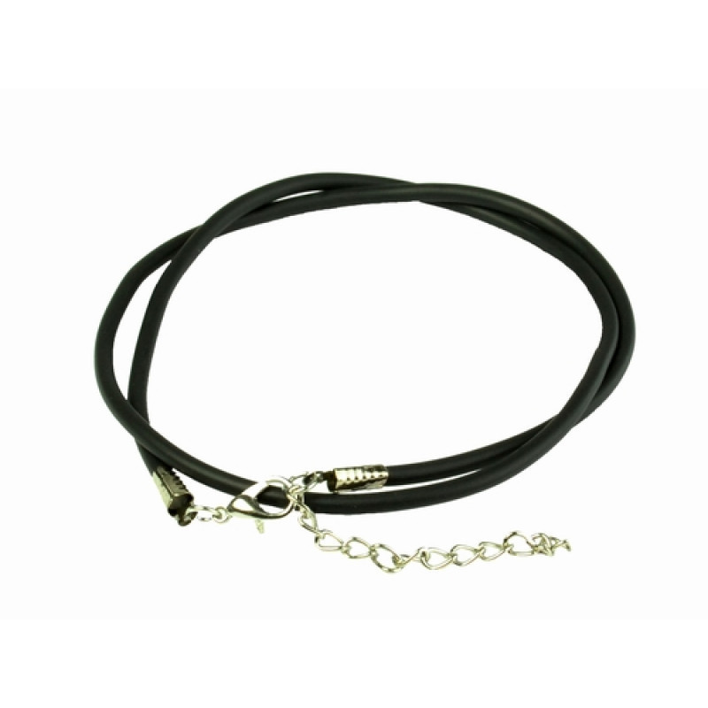 Шнурок нательный каучуковый черный Киев - изображение 1