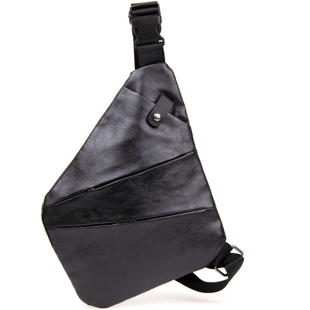 Сумка слинг кожзам Vintage 20565 Черная Киев - изображение 1