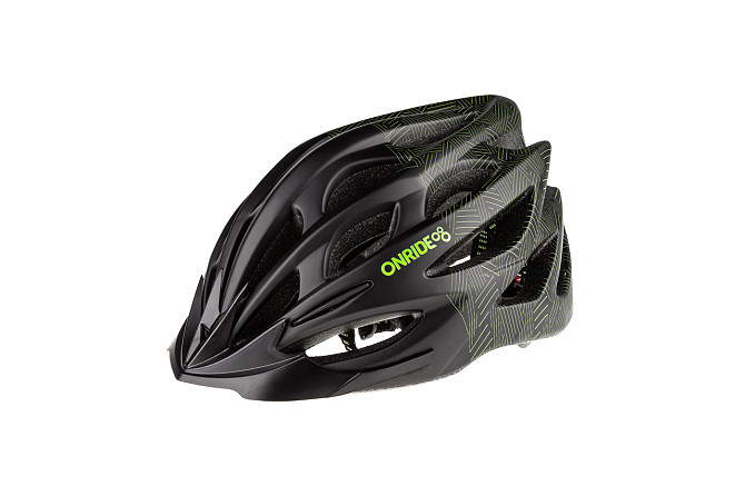 Велосипедний шолом ONRIDE Mount M (55-58 см) Чорно-зелений Бровари - фото 1