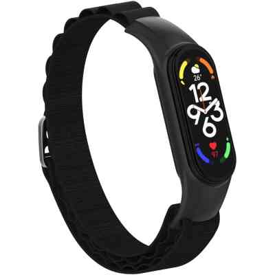 Ремешок для фитнес браслета Armorstandart AlpinaStyle Band для Xiaomi Mi Band 7/6/5/4 Black (ARM64987) Винница