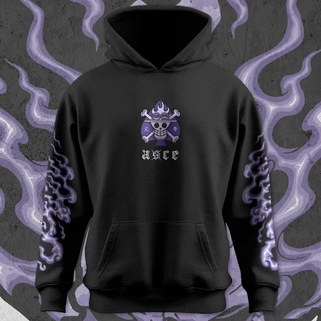 Худи мужское с принтом Ван Піс Fire Fist Purple Edition Размер 52 Anime1247 Днепр - изображение 3