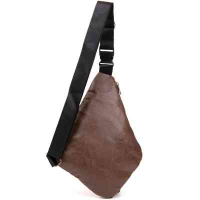 Сумка Vintage Слінг шкірозамінник Темно-коричнева (20566) Вінниця
