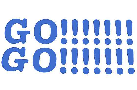 Наклейка   декор   GO!!!!!!!   (41х9, синяя)   (#0498) Мукачево