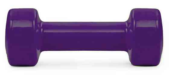 Гантель вінілова для занять фітнесом аеробікою PowerPlay 4125 Achilles 2.5 кг фіолетова 1 шт Київ