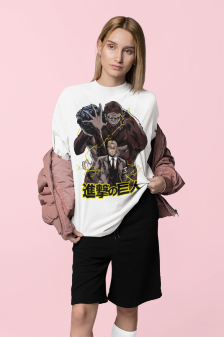Футболка для мальчика аниме Атака титанов оверсайз (рост от 165 до 180 ) Черний AnimeJ0775m Днепр - изображение 2