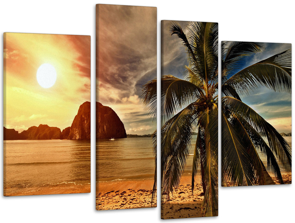 Модульная картина Пляж Закат Art-123_4 115x170 см Киев - изображение 1