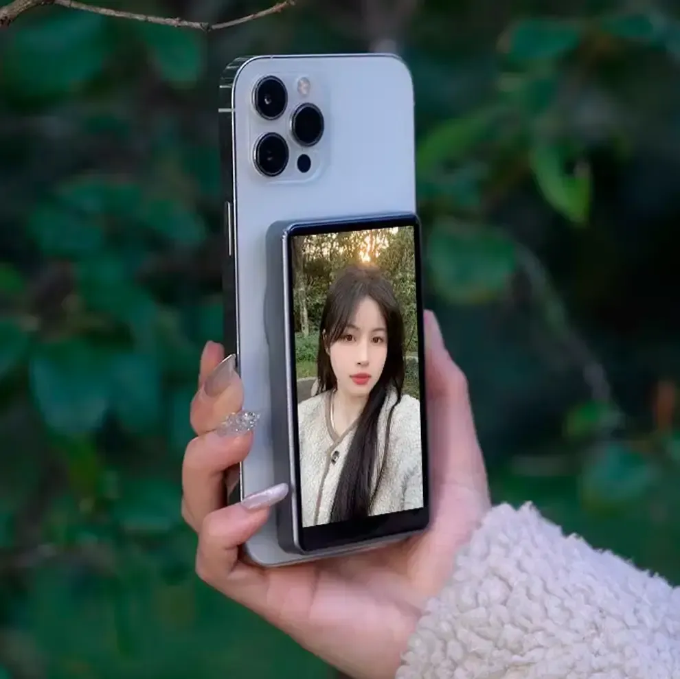 Магнитный экран/монитор для смартфонов с динамиками на заднюю панель телефона для селфи и блога Fotorgear X40 Коломия - фото 1