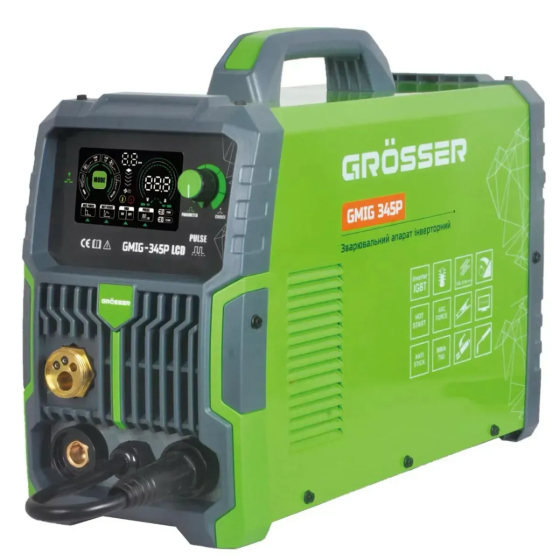 Профессиональный полуавтомат сварочный Grösser GMIG-345P Pulse Function 345 А 220 В MIG/MAG MMA TIG Lift с функцией Pulse Киев