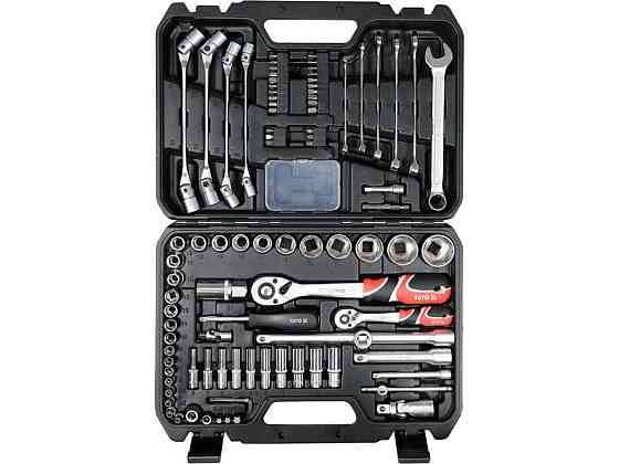 Набір головок торцевих YATO з квадр. 1/4", 1/2" з тріщаткою, устаткуван ключі комбінован, наб 93 ел. Одеса