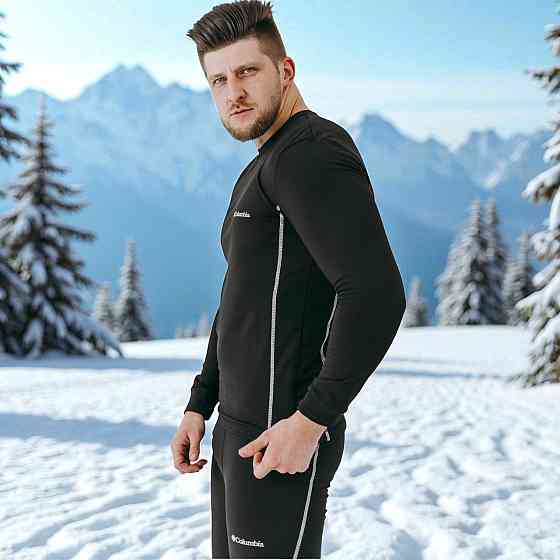 Зимова чоловіча термобілизна Columbia ,комплект чоловічої термобілизни солумбія чорного кольору флісова тепла Львів