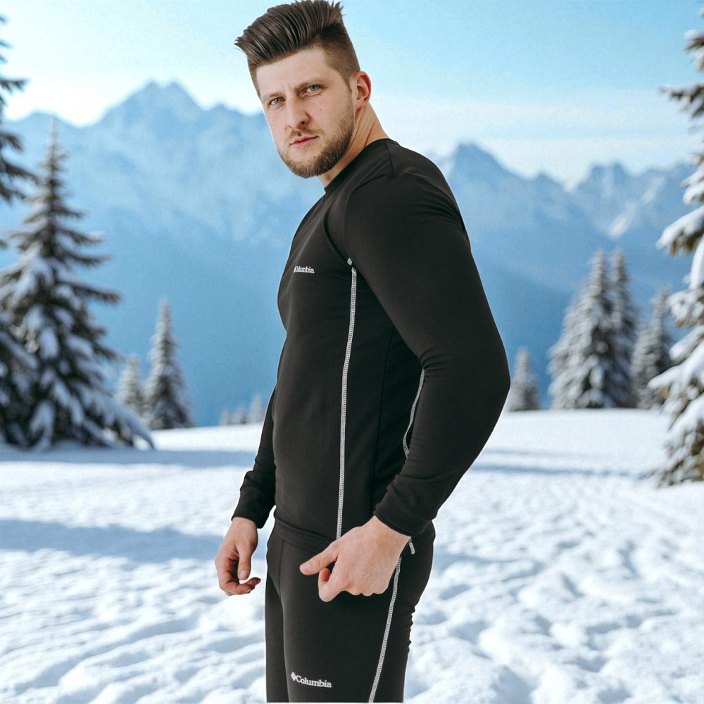 Зимова чоловіча термобілизна Columbia ,комплект чоловічої термобілизни солумбія чорного кольору флісова тепла Львів - фото 6
