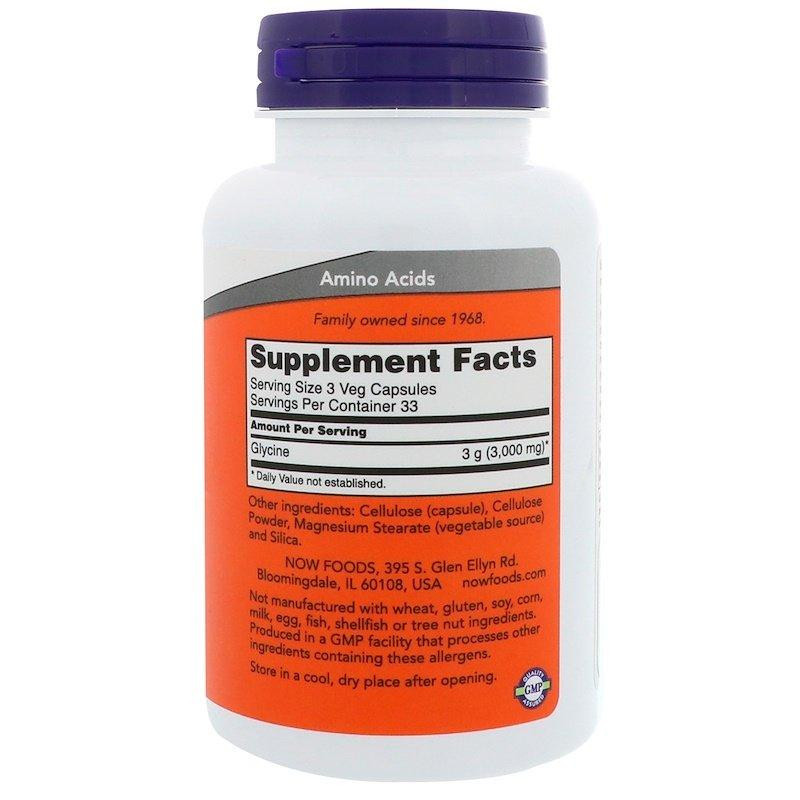 Глицин Now Foods Glycine 1000 мг 100 капсул Киев - изображение 2