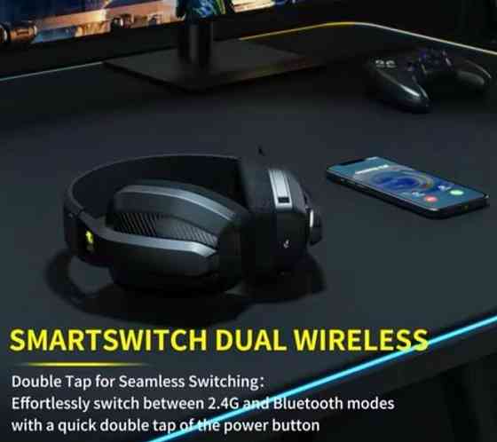 Бездротові ігрові навушники BINNUNE BW06 Black White нові‼️ Харків