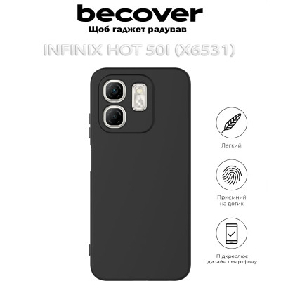 Чохол до мобільного телефона BeCover Infinix Hot 50i (X6531) Black (712497) Вінниця - фото 6