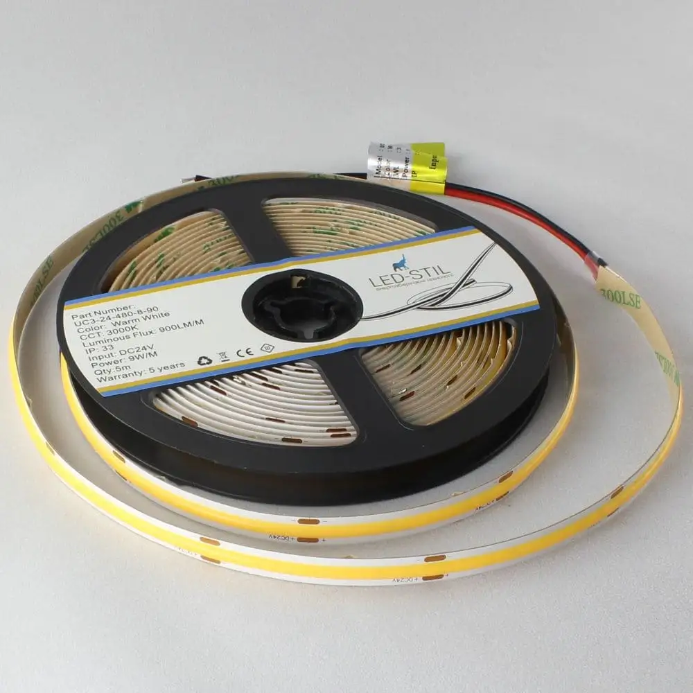 LED-STIL LED стрічка LED-STIL 5000K, 9W, COB, 480 шт, IP33, 24V, 1000LM Коломия - фото 9