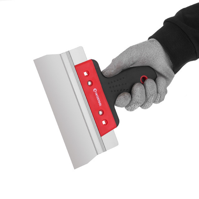 Шпатель з нержавіючої сталі, 200 мм, двокомпонентна ручка, професійний INTERTOOL KT-2680 Киев - изображение 5