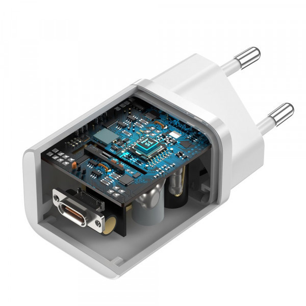 Зарядний пристрій 1xUSB 25W (USB-C) Білий Baseus (CCSP020102) Київ - фото 6