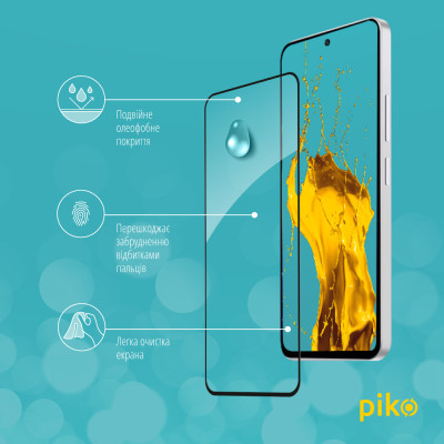 Скло захисне Piko Full Glue Xiaomi Redmi Note 12R Black (1283126589799) Вінниця - фото 4