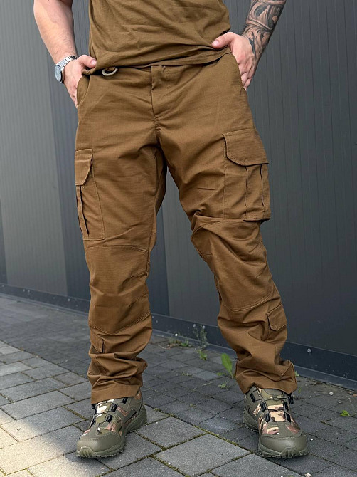 Військові штани літні койот ріп-стоп, тактичні чоловічі штани для армії, польових умов та активного носіння Львів - фото 3