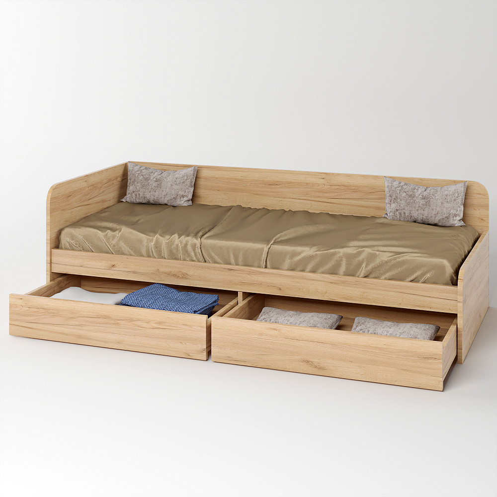 Ящики выдвижные 2 штуки Эверест для Кровати Соната-800 (к-кт) дуб крафт золотой (DTM-2674) Львов - изображение 2