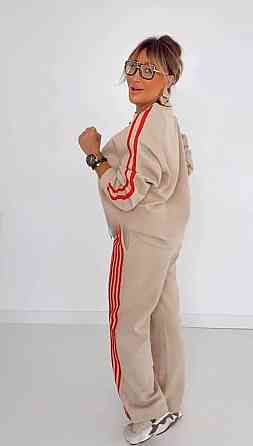 Женский теплый костюм двойка батал с лампасами пума плюш Одесса