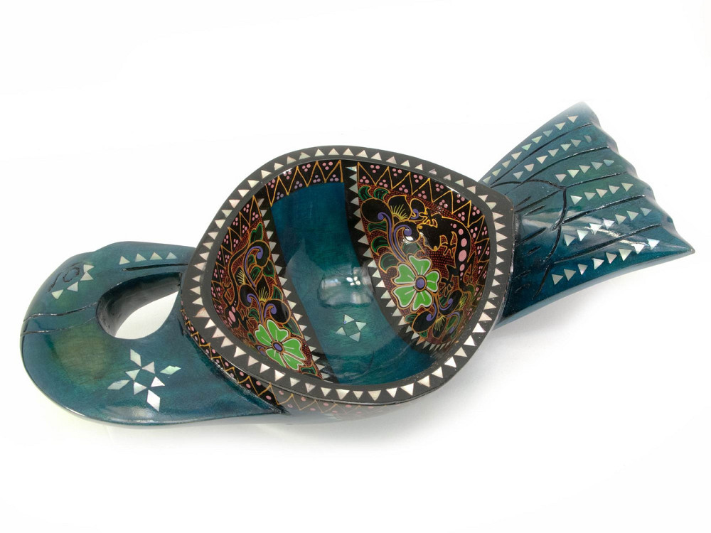 Страва дерев'яна розписна з перламутром Птах Київ - фото 1