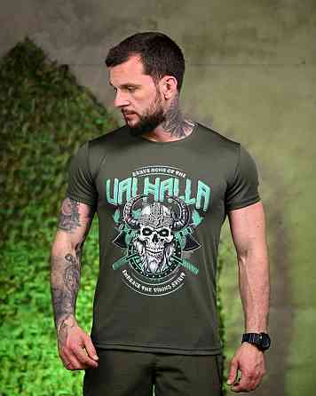 Тактична потовідвідна футболка Valhalla oliva ПП7704 Одеса