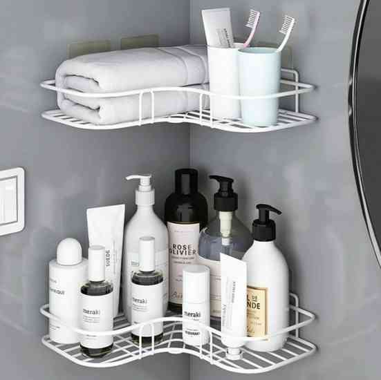 Полиця металева кутова настінна 26.5*26.5*6см білий Вінниця