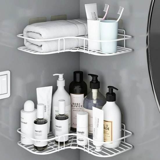 Полка металлическая угловая 26.5*26.5*6см белая Винница - изображение 2