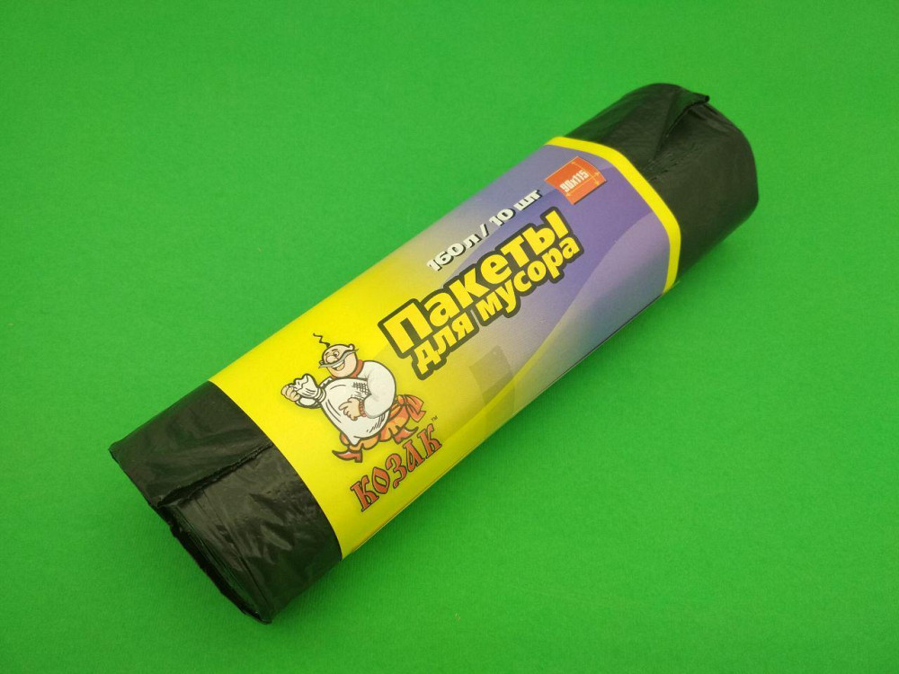 Мусорный пакет 160литров (10шт LD) Козак (1 рул) Харьков - изображение 5