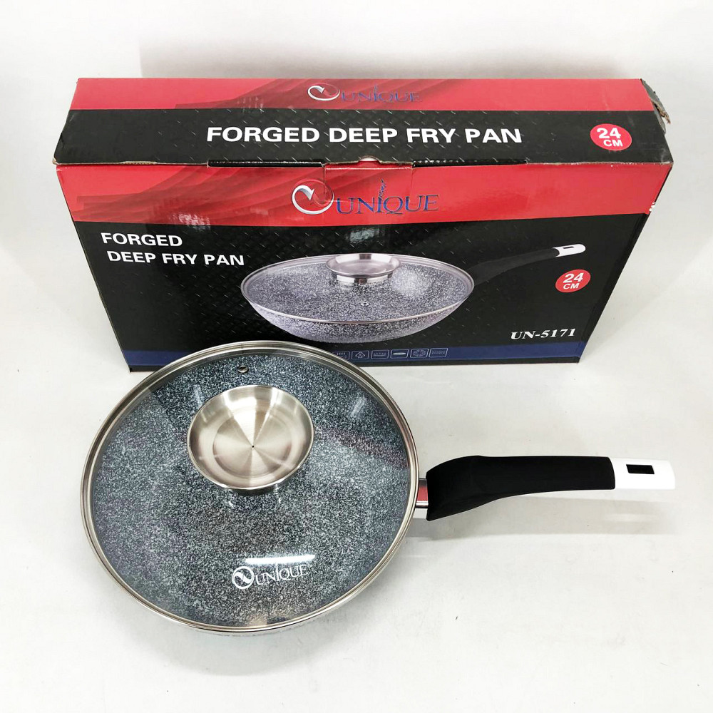 Сковорода для индукционного приготовления Unique UN-5171 24 см, Легкая в использовании сковорода XP-65 Львов - изображение 5