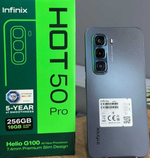 Смартфон Infinix Hot 50 Pro 8/256Gb. NFC 120Hz. Black. Киев - изображение 4