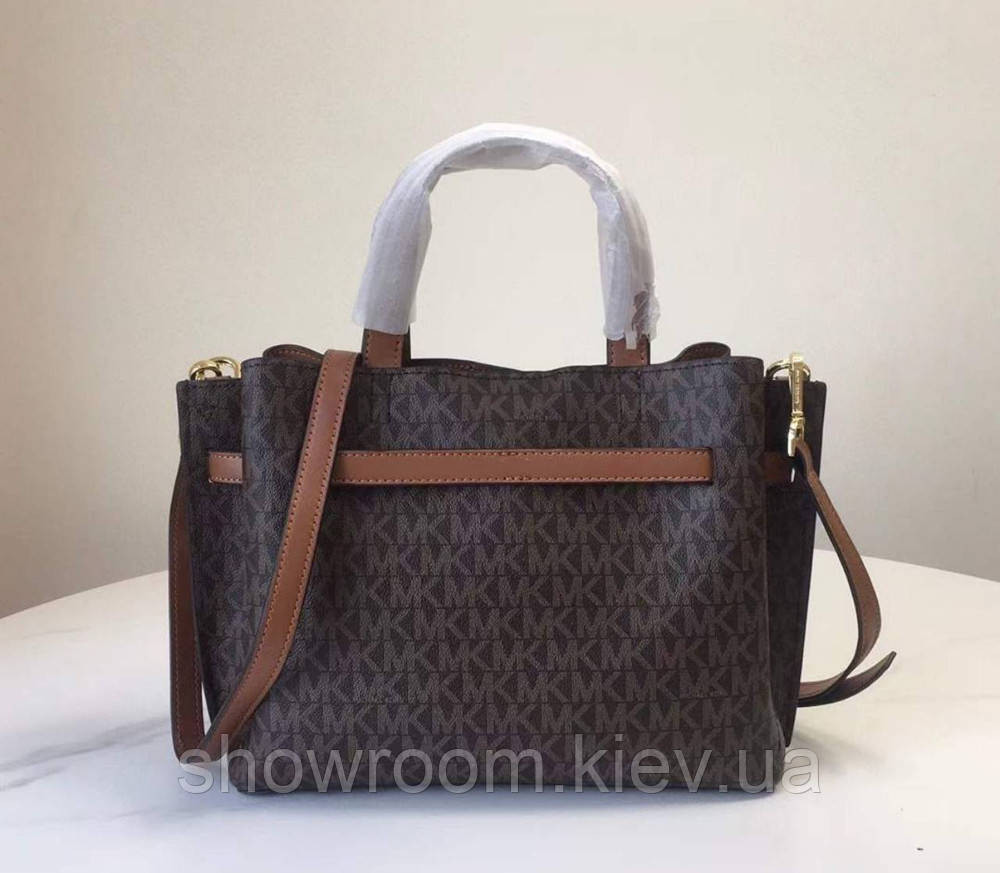 Брендова жіноча сумочка MK Emilia brown Київ - фото 11