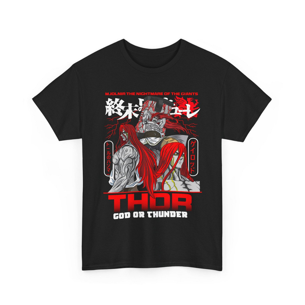 Футболка для мальчика аниме Аниме Манга Тхор Рагнарок оверсайз (рост от 165 до 180 ) Черний AnimeJ0299m Днепр - изображение 4