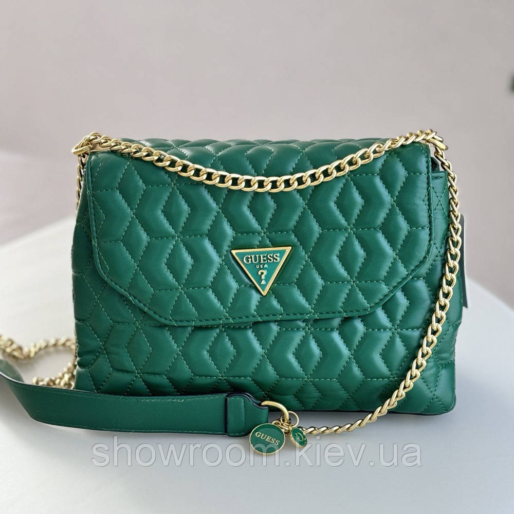Жіноча сумочка Guess на плече (787080) зелена Київ - фото 1