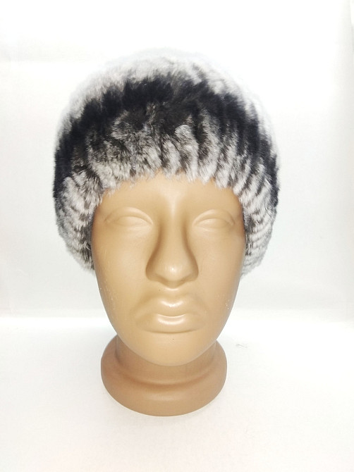 Хутряна пов'язка на голову жіноча із Rex Шиншиловий Харків - фото 2