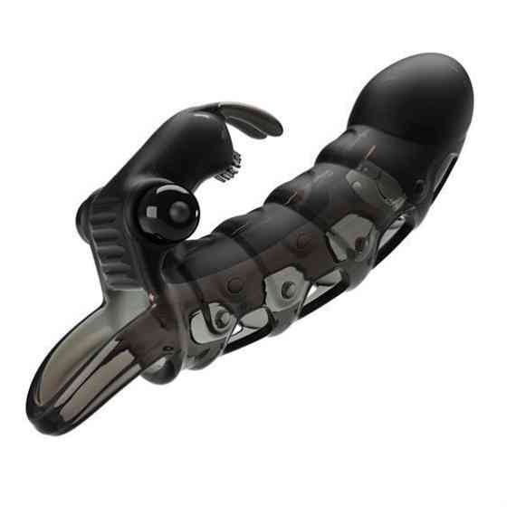 Насадка на член - Pretty Love Cuper Vibrating Penis Sleeve Black Sex Aura Київ