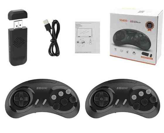 Приставка ігрова з бездротовими джойстиками Game Controller SG800, чорна Вінниця