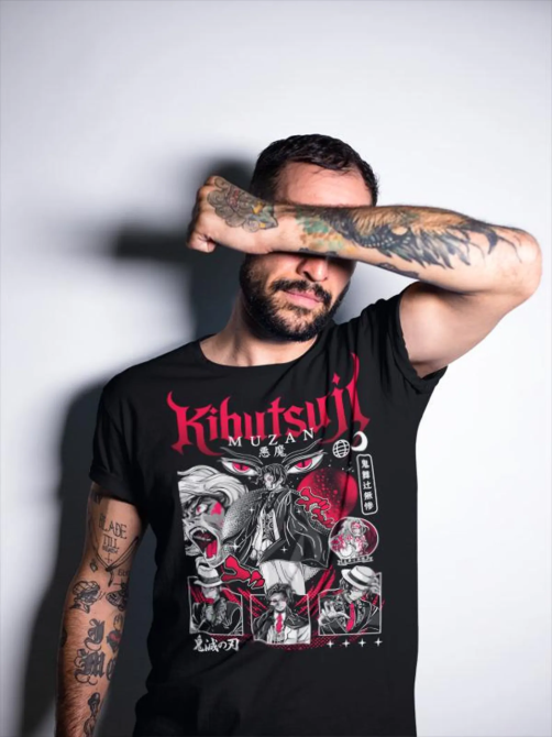 Футболка аниме Истребитель демонов оверсайз (S/M/L) Черний AnimeJ0717 Днепр - изображение 4