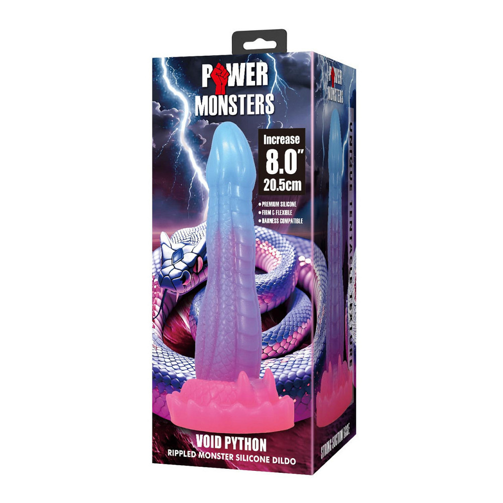 Фалоімітатор Power Monsters Void Python – 20.5 cm Rippled Monster Silicone Dildo Sex Aura Київ - фото 8