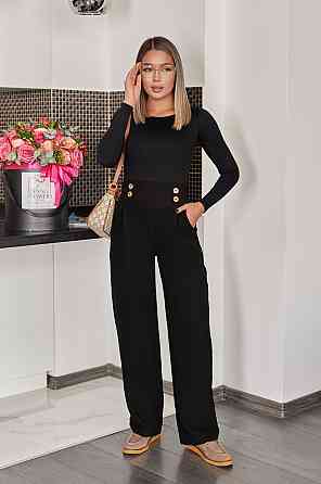 Штани жіночі широкі "Intro" | Батал Чорний, 50-52 Київ