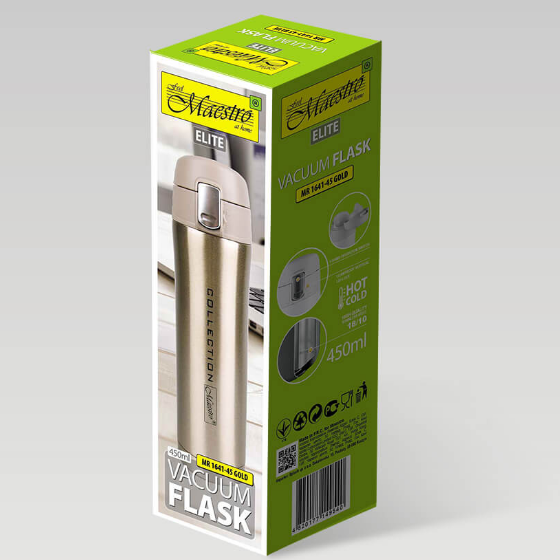 Термочашка 450мл нержавіюча сталь золотий Maestro MR-1641-45-GOLD Житомир - фото 4