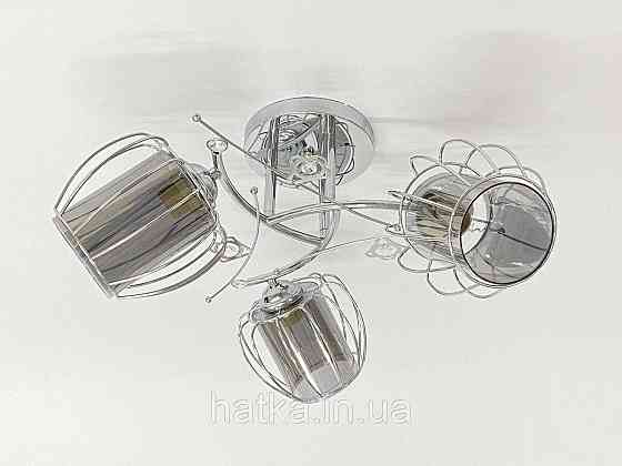 Стельова люстра на 3 плафони 91187B/3 хром Київ