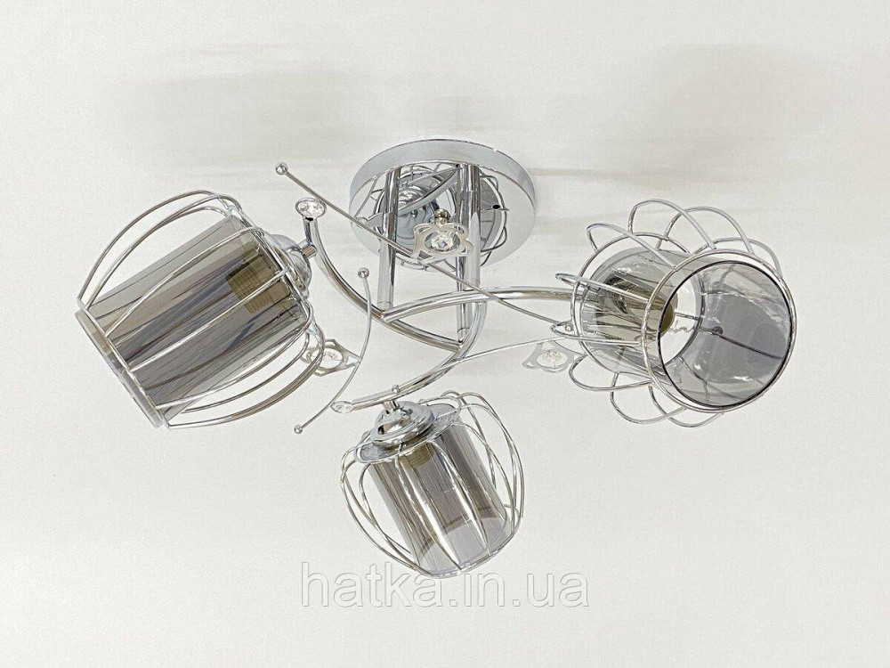 Стельова люстра на 3 плафони 91187B/3 хром Київ - фото 1