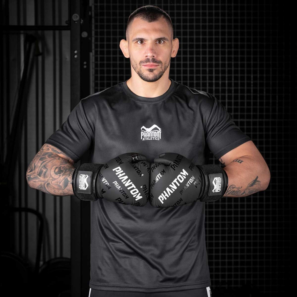 Боксерські рукавиці Phantom APEX Velcro Black 12 унцій (Бинти 4м. в подарунок) Київ - фото 5